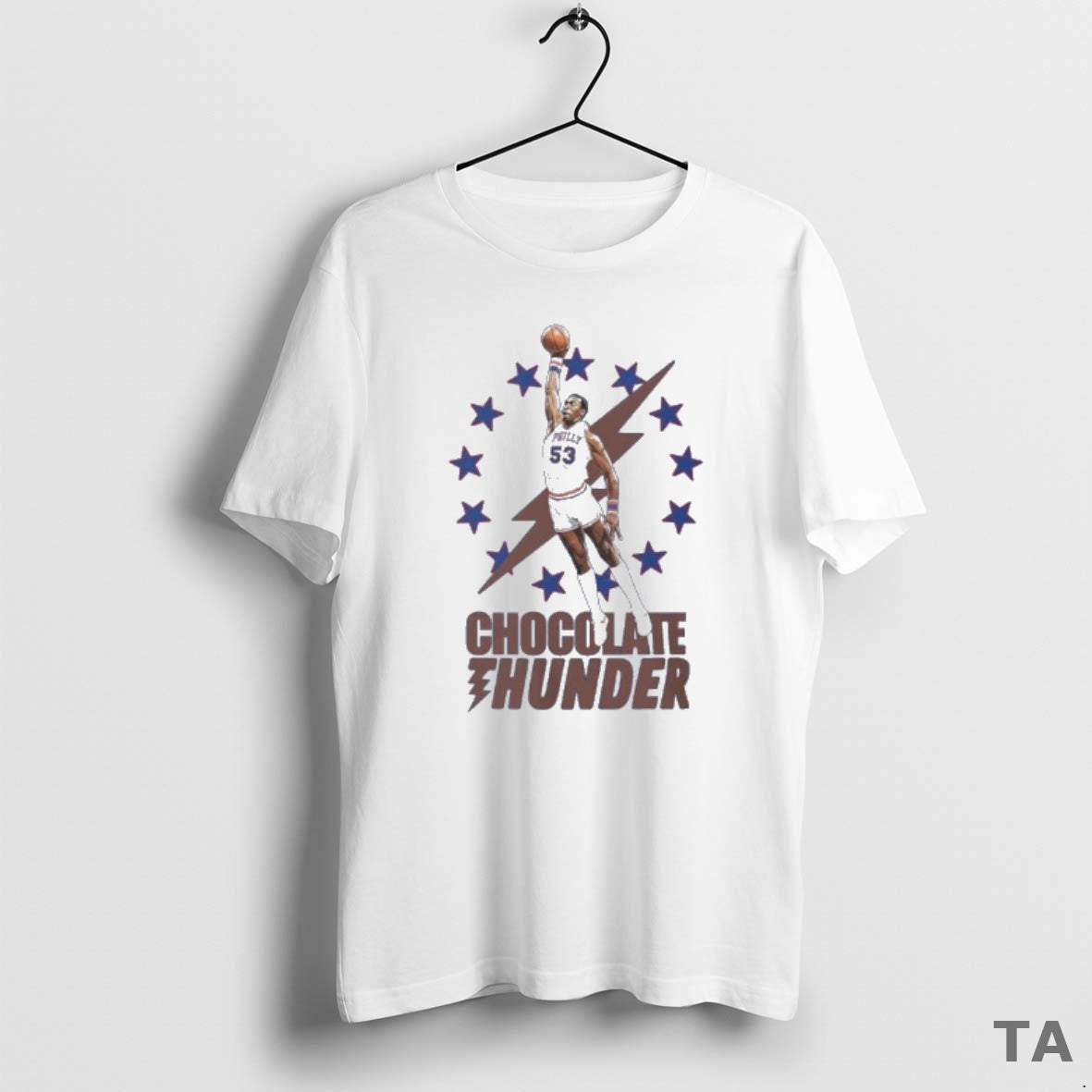 Top Philadelphia 76ers Chocolate Thunder - Adult & Kids T-Shirts, Sweatshirts & Hoodies apparel design preview 1