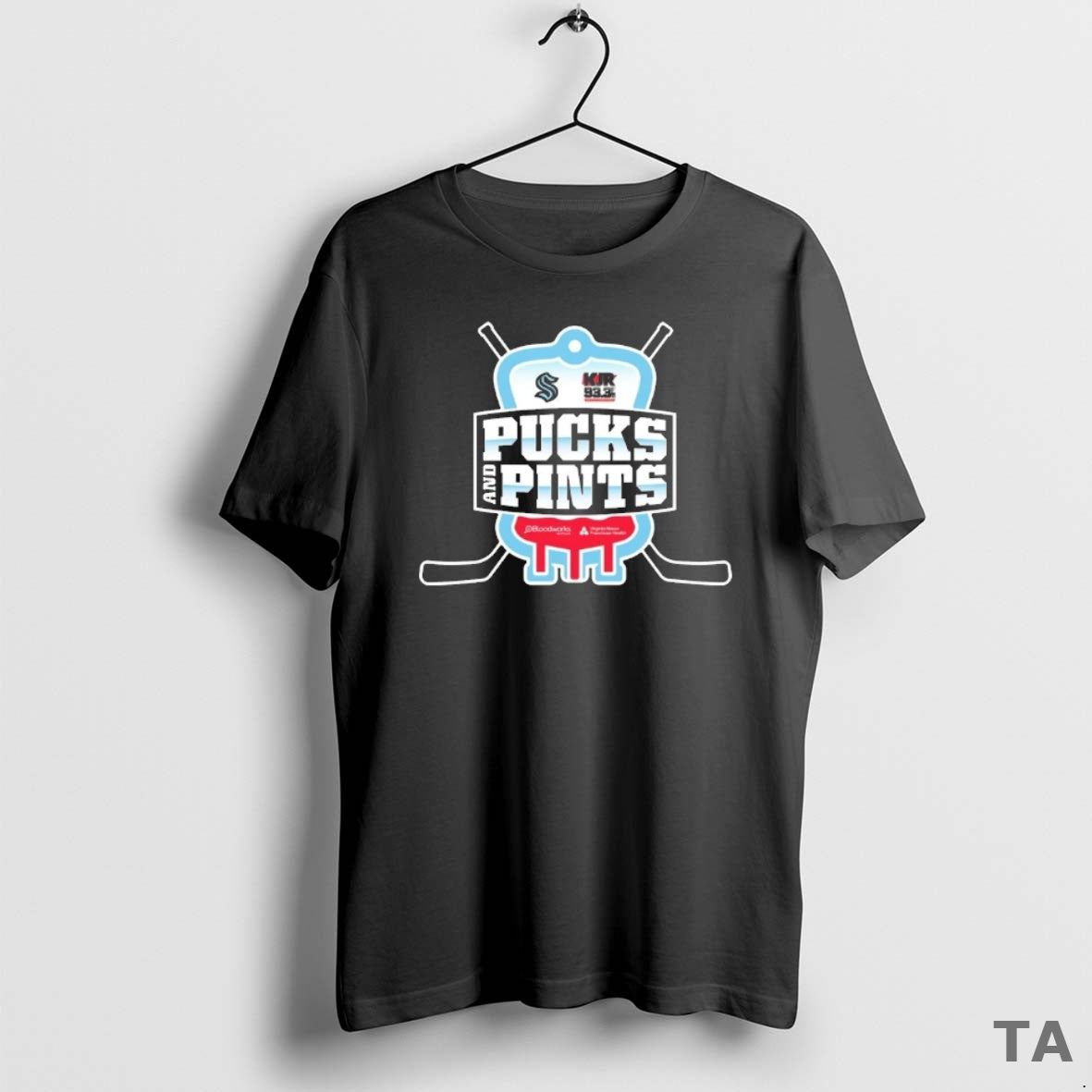 Top Pucks Pints Seattle Kraken Kjr 93 - Adult & Kids T-Shirts, Sweatshirts & Hoodies apparel design preview 1