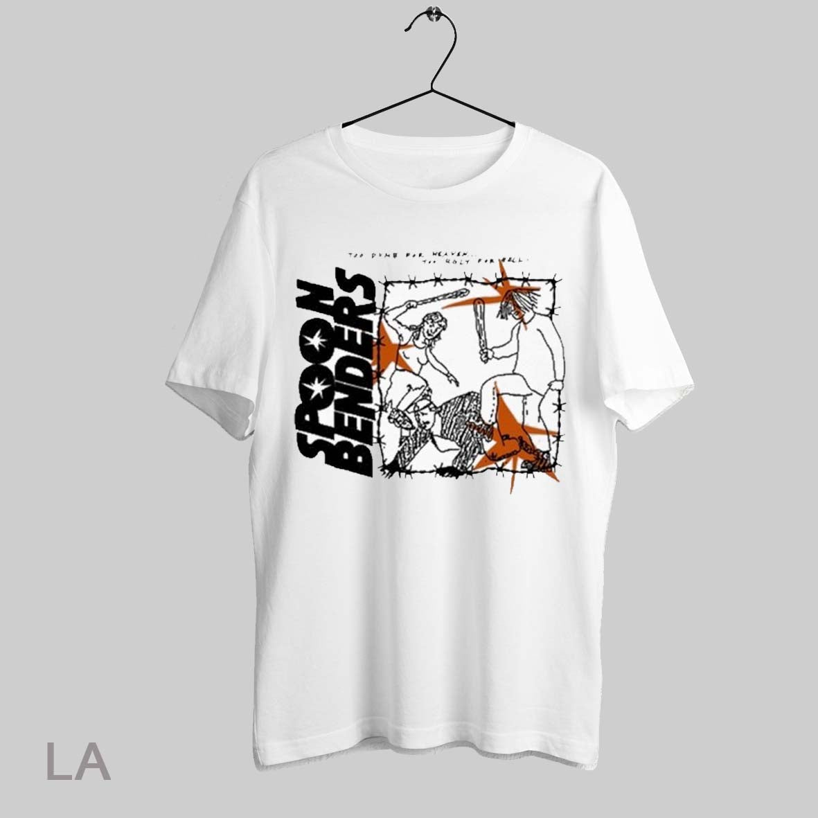 Top Spoon Benders To Dumb For Heaven Too Ugly Hell - Adult & Kids T-Shirts, Sweatshirts & Hoodies apparel design preview 1