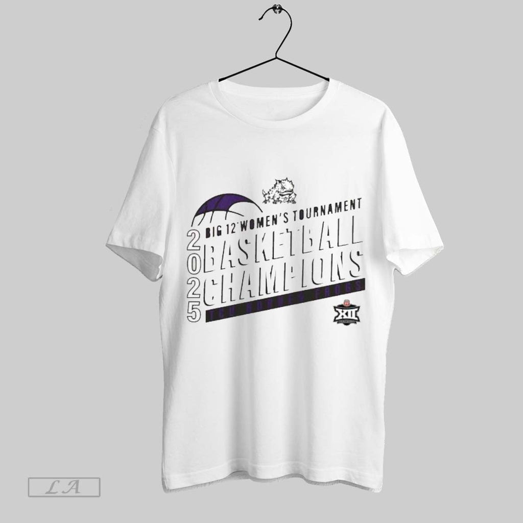 Top Tcu Horned Frogs 2025 Big 12 Womens Basketball - Adult & Kids T-Shirts, Sweatshirts & Hoodies apparel design preview 1