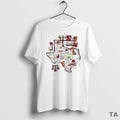 Top Texas M Aggies Football State Map Circle - Adult & Kids T-Shirts, Sweatshirts & Hoodies apparel design preview 1
