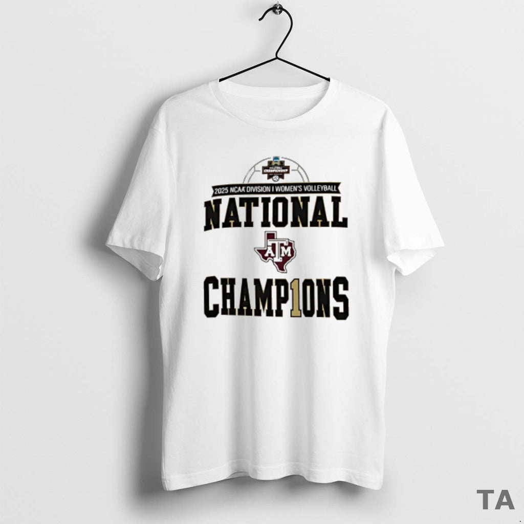 Top Texas Am Aggies 2025 Ncaa Volleyball National - Adult & Kids T-Shirts, Sweatshirts & Hoodies apparel design preview 1