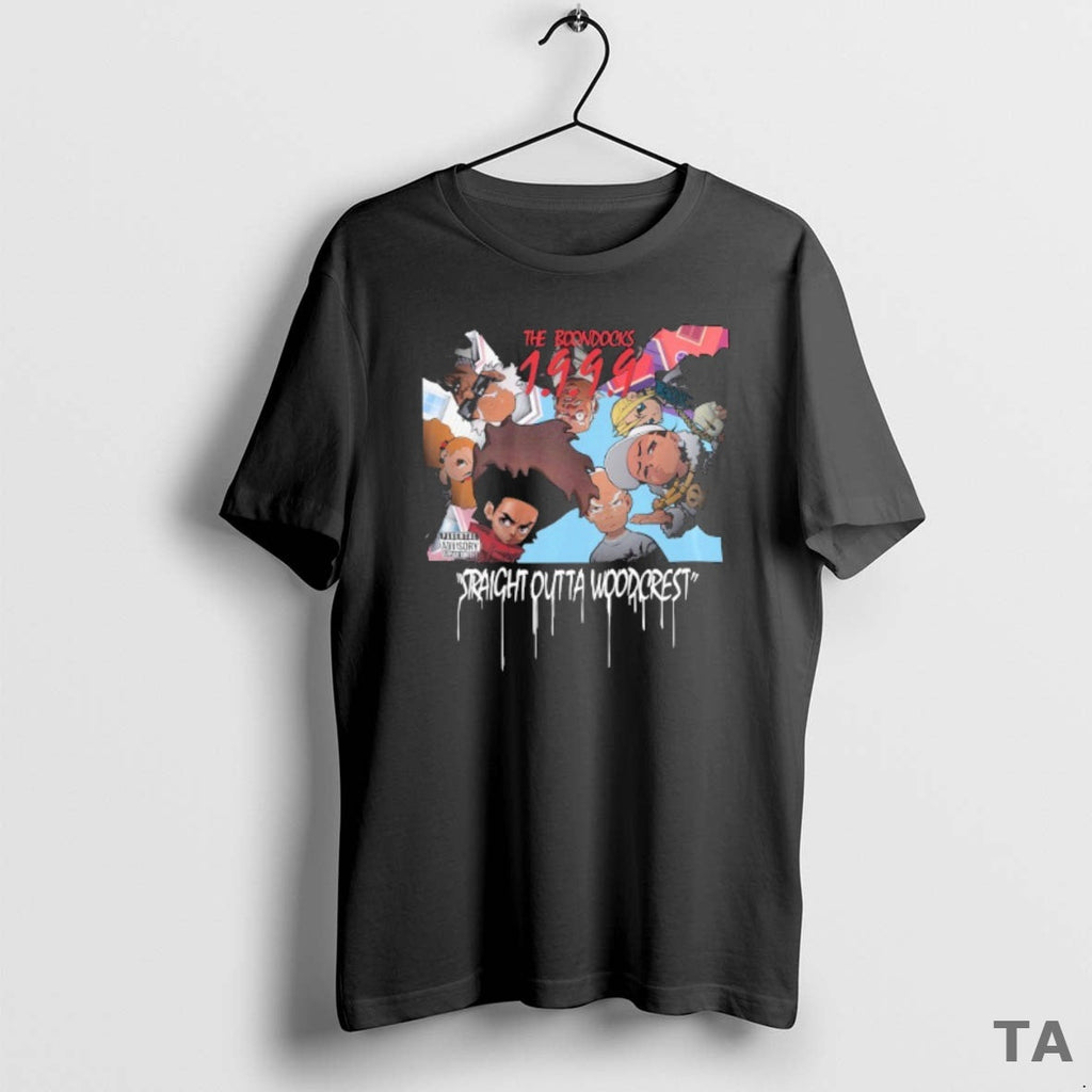 Top Boondocks Straight Outta Woodcrest 1999 - Adult & Kids T-Shirts, Sweatshirts & Hoodies apparel design preview 1