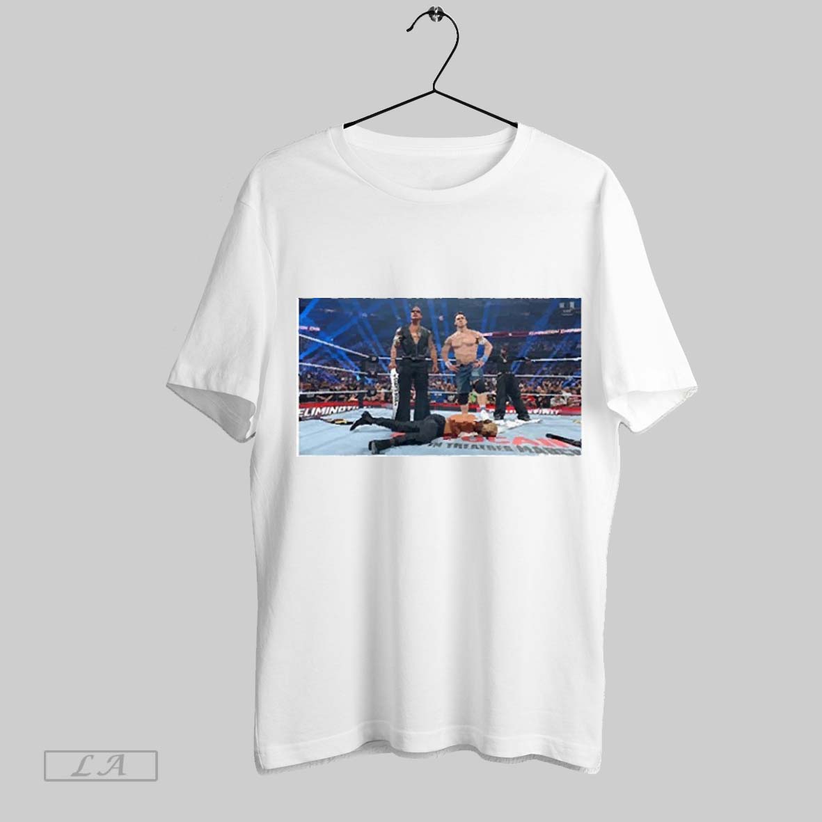 Top The Rock John Cena Standing Above Cody Rhodes - Adult & Kids T-Shirts, Sweatshirts & Hoodies apparel design preview 1