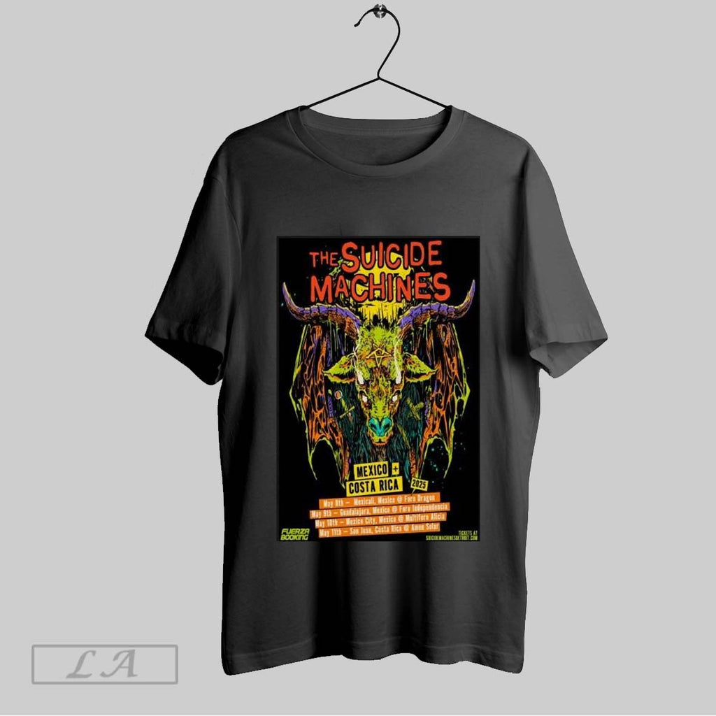 Top The Suicide Machines 2025 Tour Mexico Costa Rica - Adult & Kids T-Shirts, Sweatshirts & Hoodies apparel design preview 1
