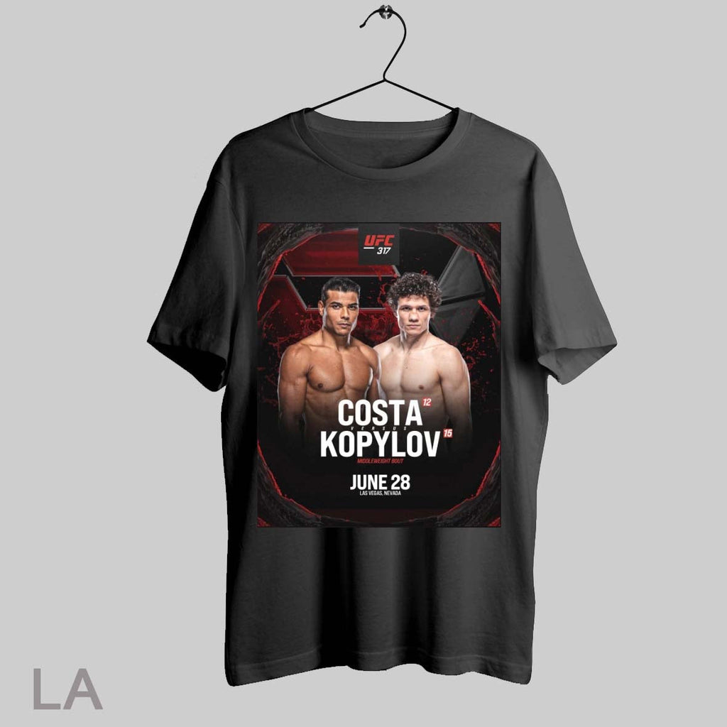 Top Ufc 317 Costa Vs Kopylov Middleweight Bout June - Adult & Kids T-Shirts, Sweatshirts & Hoodies apparel design preview 1