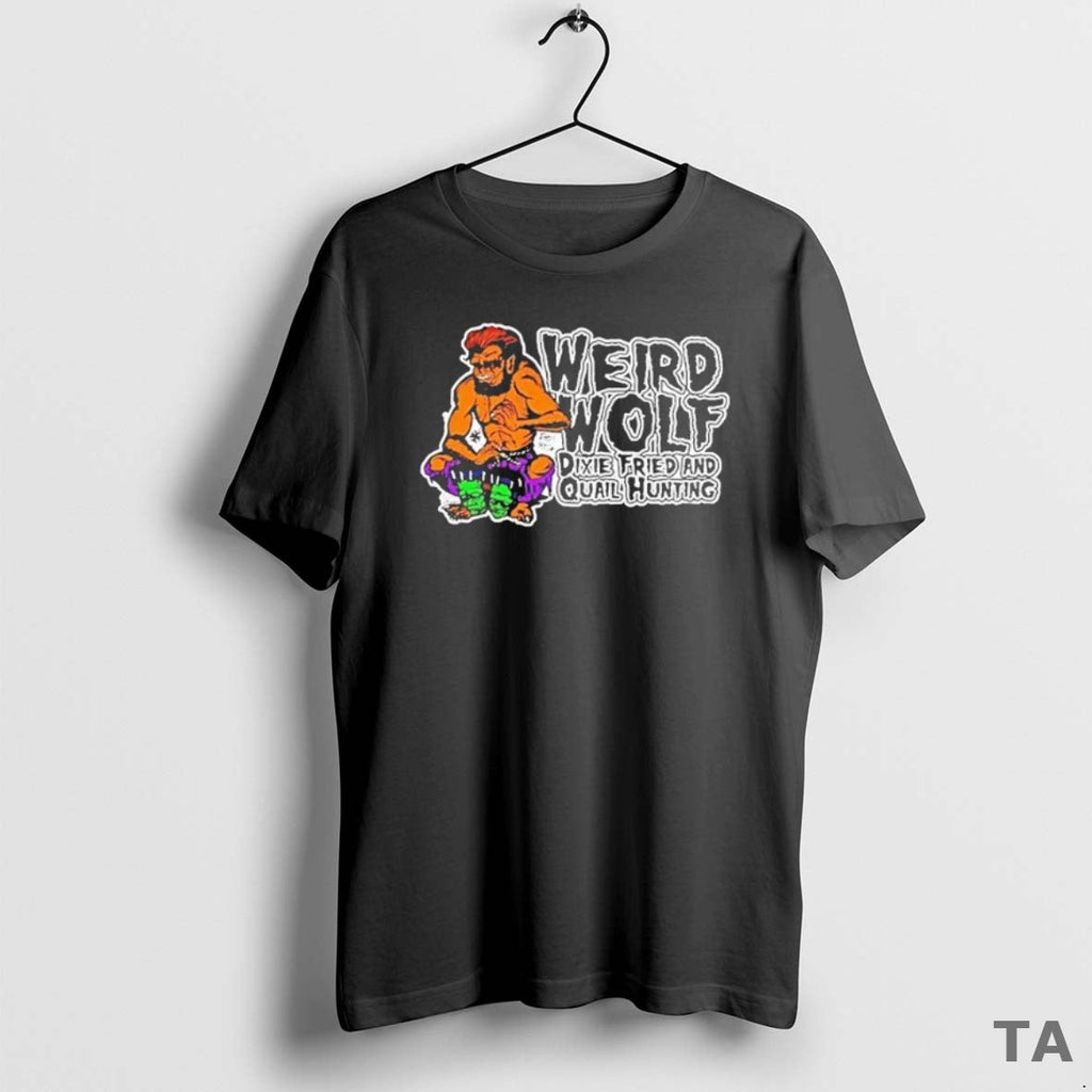 Top Weird Wolf Dixie Fried Quail Hunting Goat Cartoon - Adult & Kids T-Shirts, Sweatshirts & Hoodies apparel design preview 1