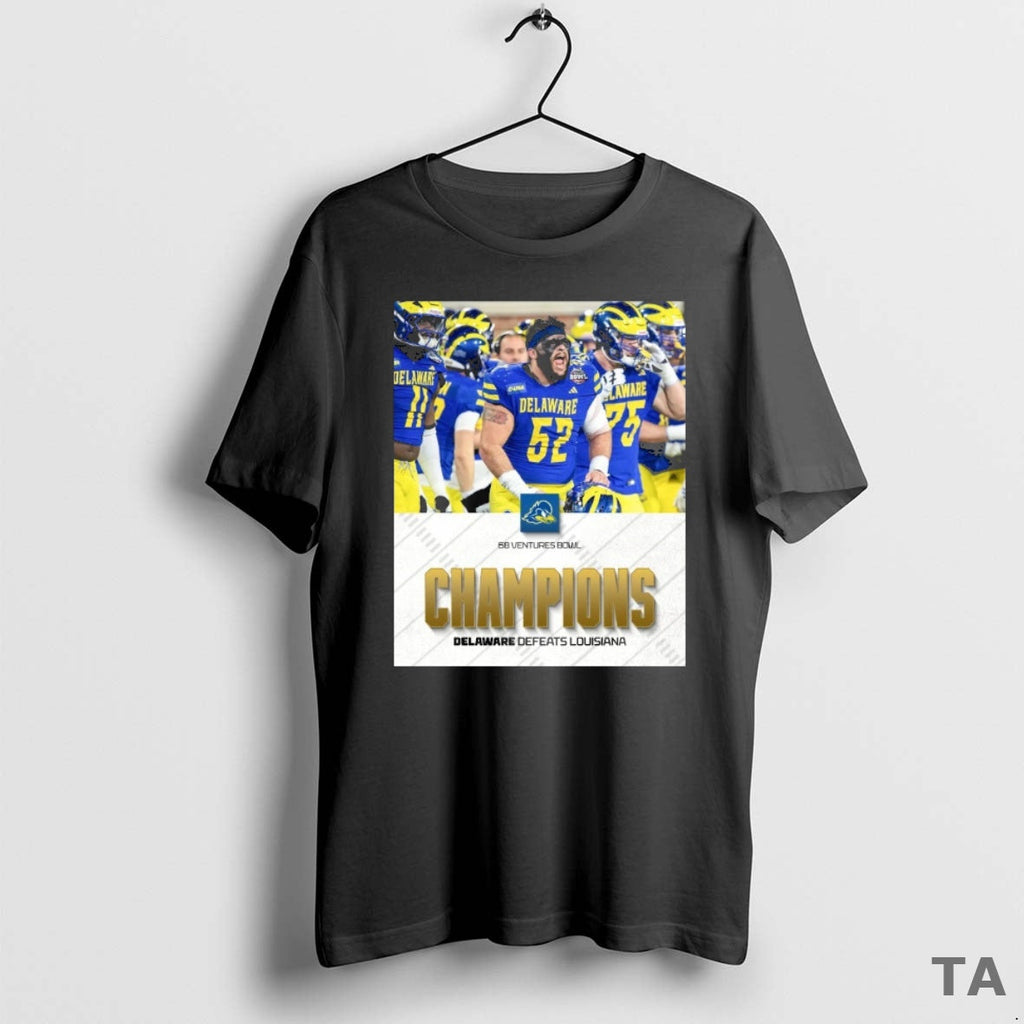 Top Delaware Blue Hens Defeats Louisiana Ragin Cajuns - Adult & Kids T-Shirts, Sweatshirts & Hoodies apparel design preview 1