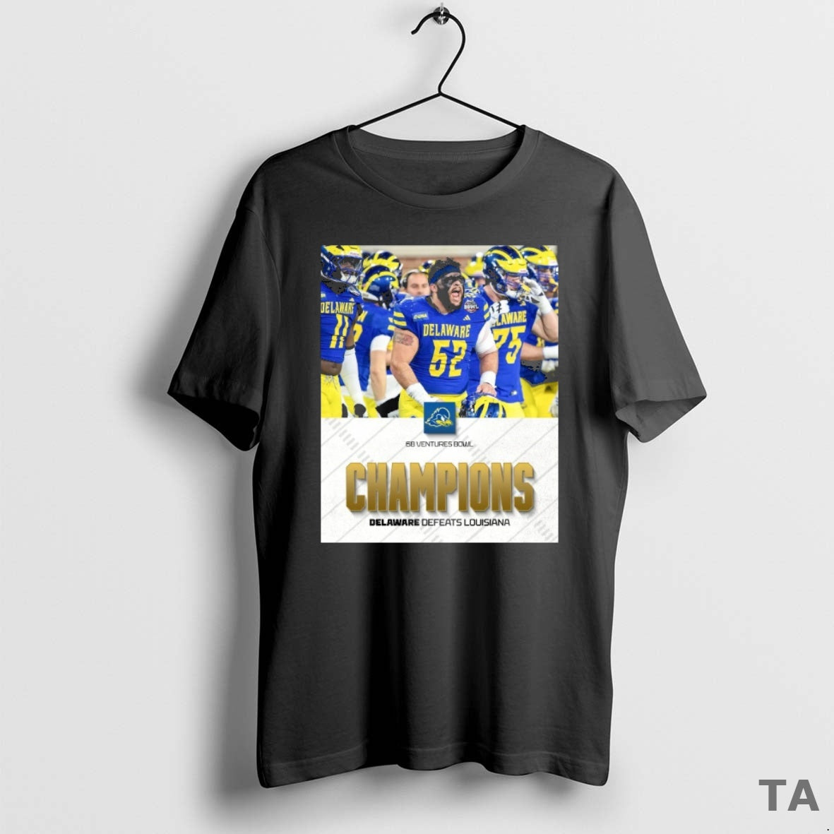 Top Delaware Blue Hens Defeats Louisiana Ragin Cajuns - Adult & Kids T-Shirts, Sweatshirts & Hoodies apparel design preview 1