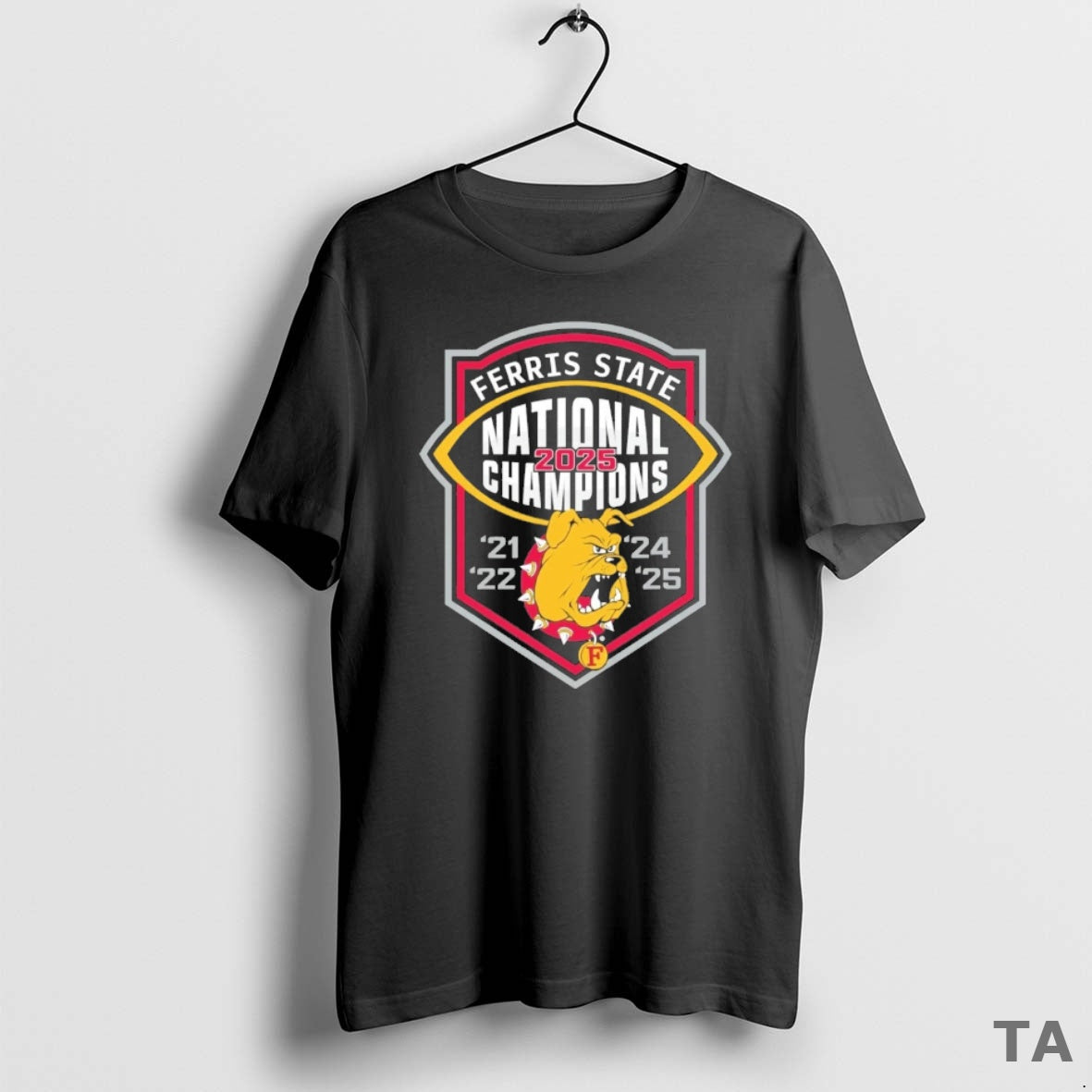 Top Ferris State Athletics National Champions 2021 - Adult & Kids T-Shirts, Sweatshirts & Hoodies apparel design preview 1