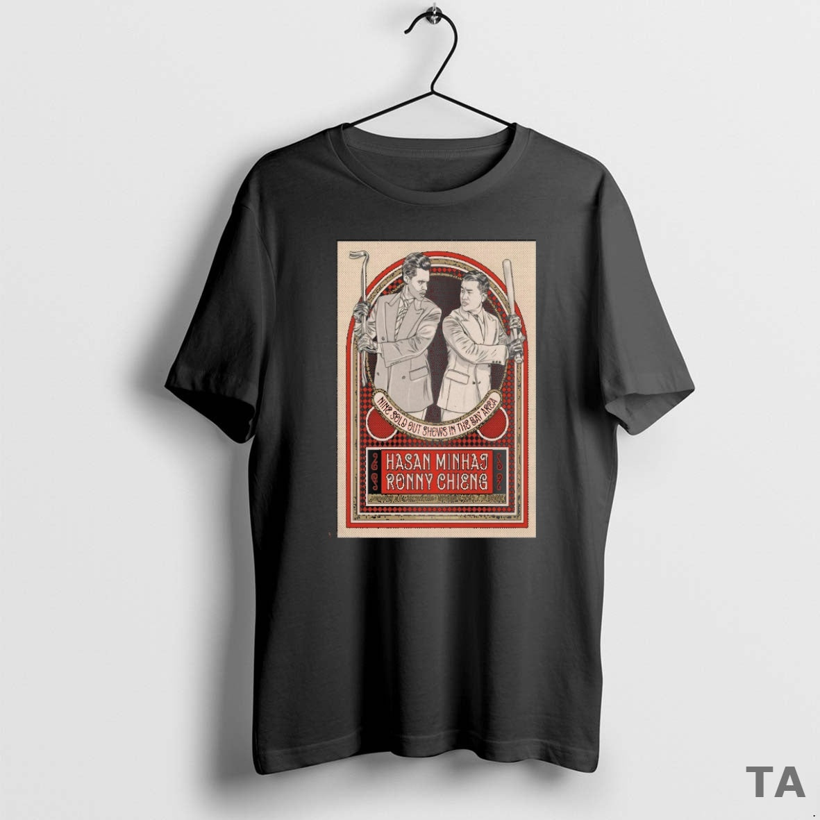 Top Hasan Minhaj Ronny Chieng California Tour - Adult & Kids T-Shirts, Sweatshirts & Hoodies apparel design preview 1