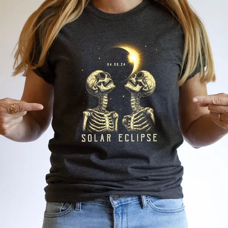 Total Solar Eclipse Twice Lifetime 2024 April 8 USA - Adult & Kids T-Shirts, Sweatshirts & Hoodies apparel design preview 1