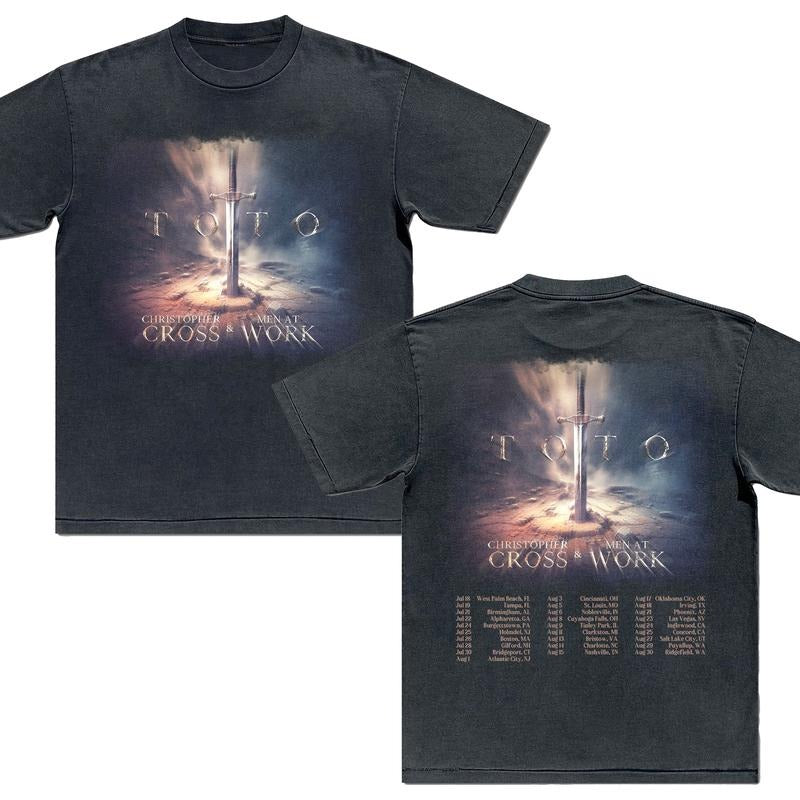 Toto Band World Tour 2025 Sword Double Sides Rock - Adult & Kids T-Shirts, Sweatshirts & Hoodies apparel design preview 1