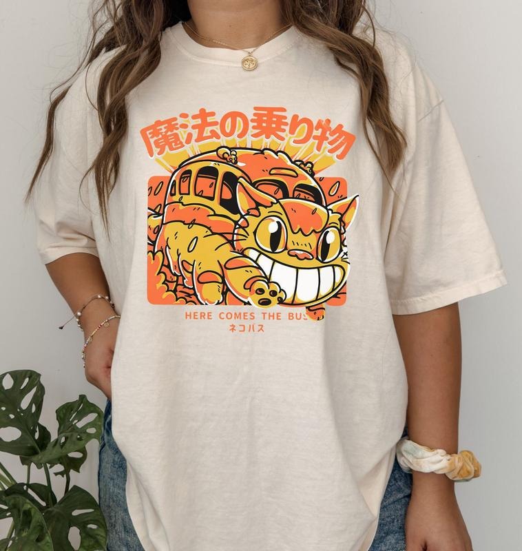Totoro Catbus My Neighbour Studio Ghibli Cartoon - Adult & Kids T-Shirts, Sweatshirts & Hoodies apparel design preview 1