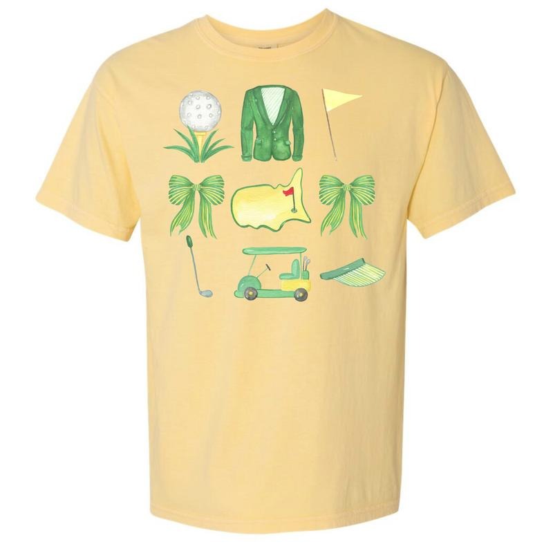 Tournament Golf Collage Comfort Colors 'NLB' - Adult & Kids T-Shirts, Sweatshirts & Hoodies apparel design preview 1