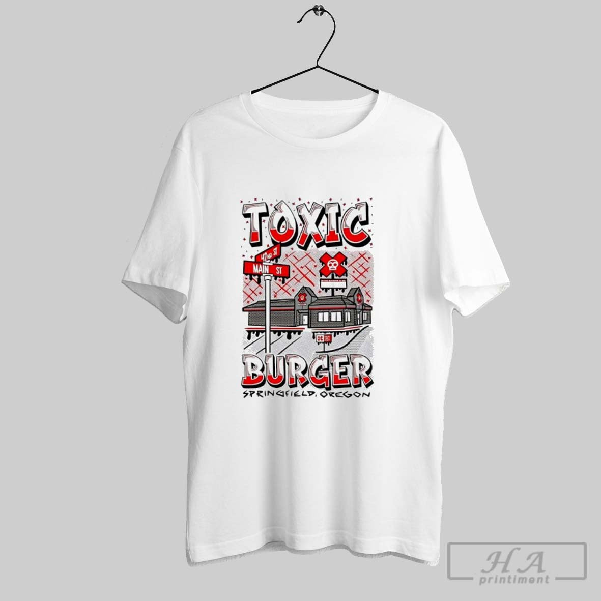 Toxic Burger Restaurant Ppringfield Oregon Graphic - Adult & Kids T-Shirts, Sweatshirts & Hoodies apparel design preview 1