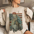 Tr4mp Hunting Season Retro USA Flag Cotton Womenswear - Adult & Kids T-Shirts, Sweatshirts & Hoodies apparel design preview 1