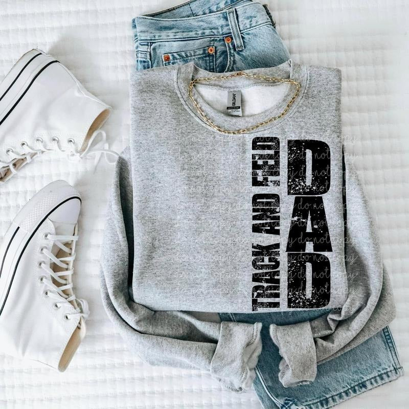 Track Field Dad DTF Transfers THIS IS NOT - Adult & Kids T-Shirts, Sweatshirts & Hoodies apparel design preview 1