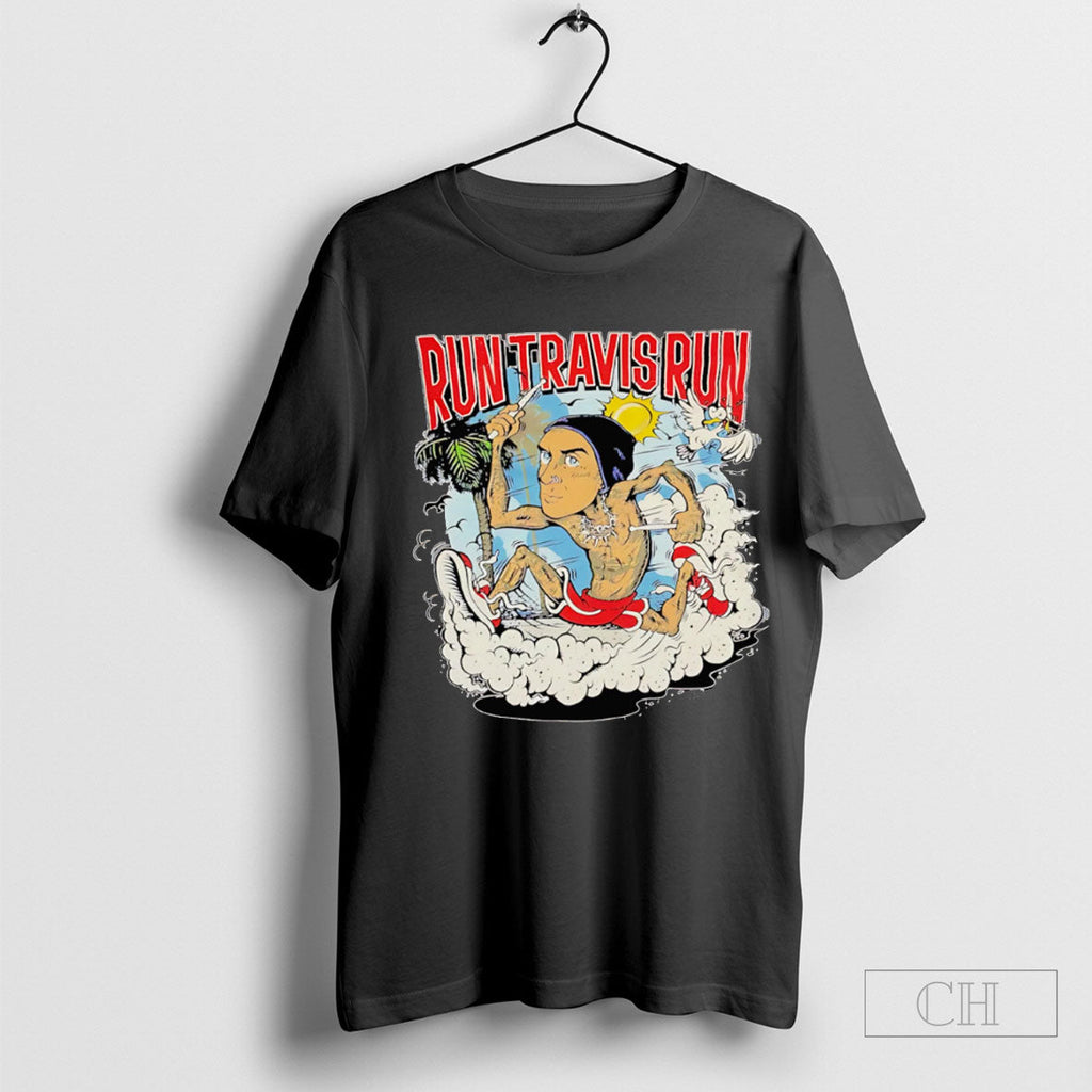 Travis Barker Blink 182 Run - Adult & Kids T-Shirts, Sweatshirts & Hoodies apparel design preview 1