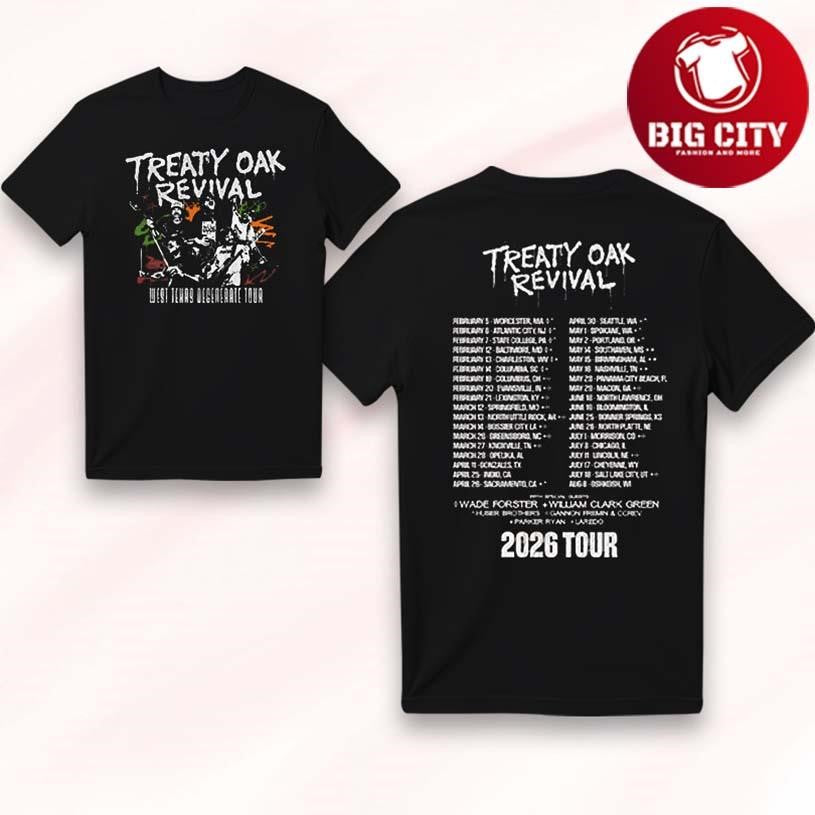 Treaty Oak Revival 2026 Tour Two Sided - Adult & Kids T-Shirts, Sweatshirts & Hoodies apparel design preview 1