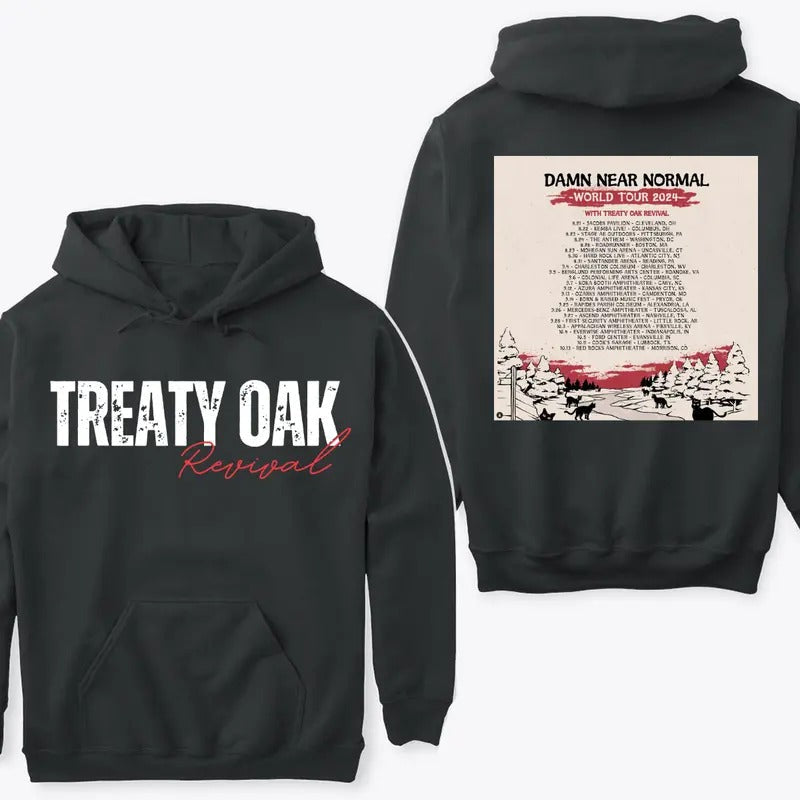 Treaty Oak Revival Damn Near Normal World Tour 2024 - Adult & Kids T-Shirts, Sweatshirts & Hoodies apparel design preview 1