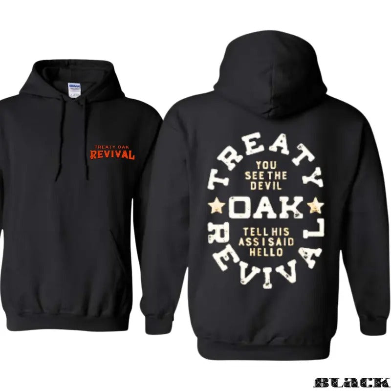 Treaty Oak Revival Striking Image Accompanied Bold - Adult & Kids T-Shirts, Sweatshirts & Hoodies apparel design preview 1