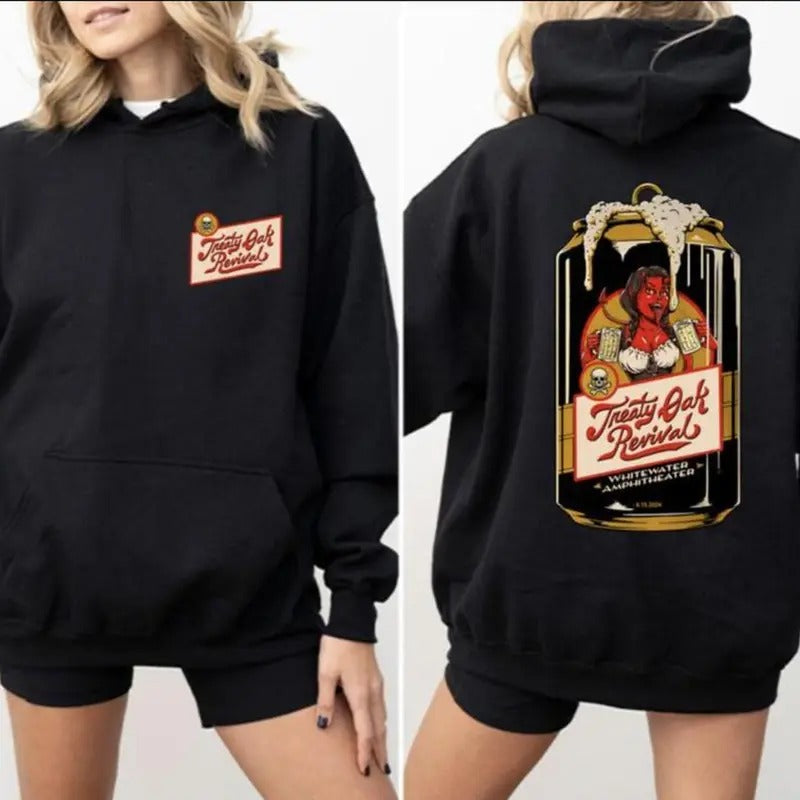 Treaty Oak Revival Neon Sign Retro No Vacancy Warm - Adult & Kids T-Shirts, Sweatshirts & Hoodies apparel design preview 1