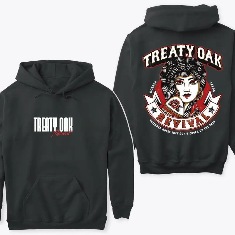 Treaty Oak Revival Rose Tattoo 2 Sided Printed - Adult & Kids T-Shirts, Sweatshirts & Hoodies apparel design preview 1