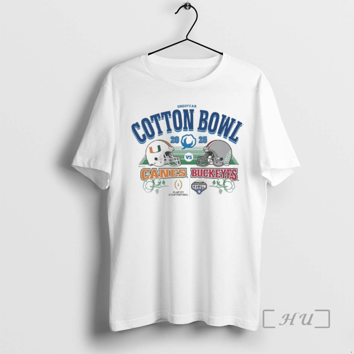 Trending 2025 Cotton Bowl 2 Team Canes Vs Buckeyes - Adult & Kids T-Shirts, Sweatshirts & Hoodies apparel design preview 1