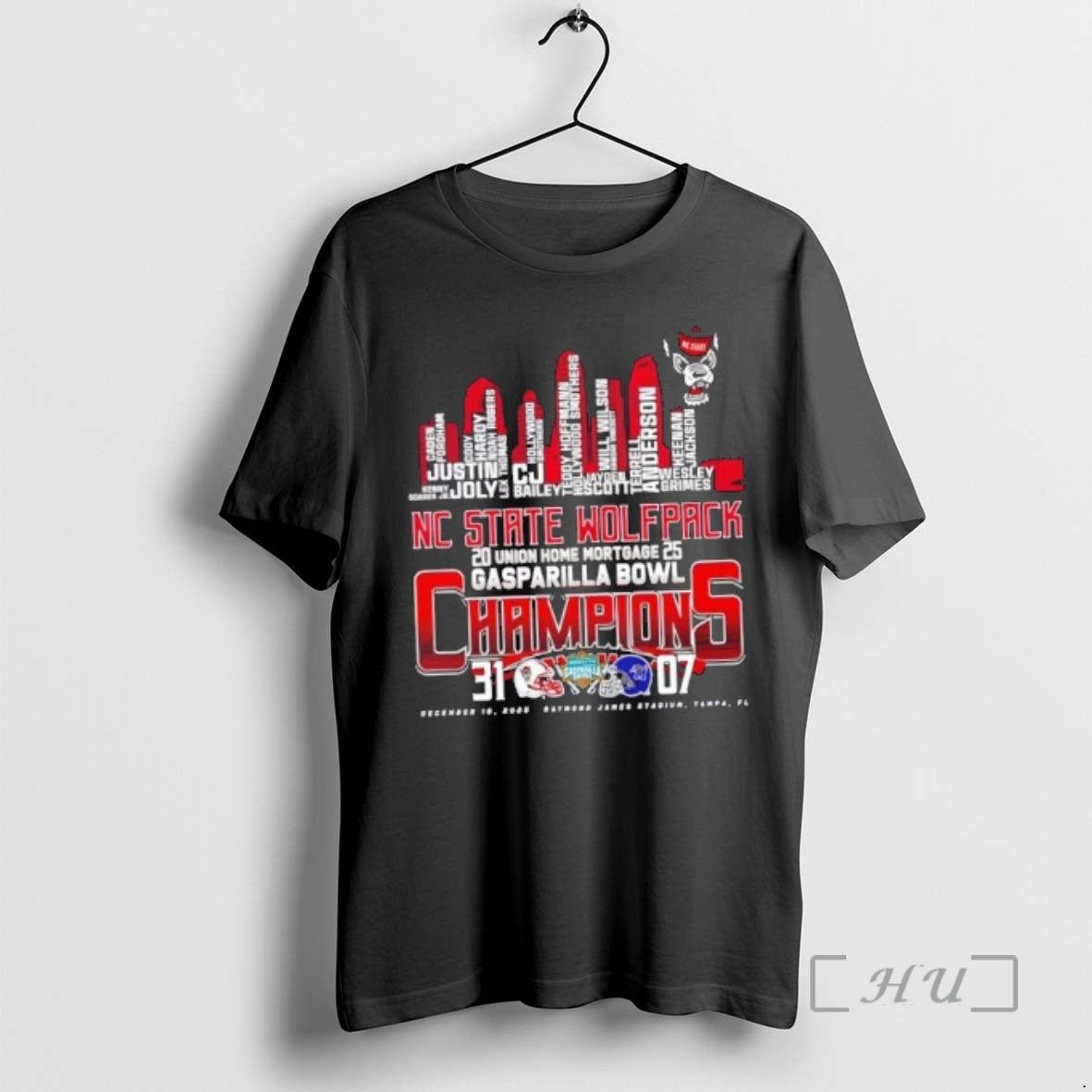 Trending 2025 Gasparilla Bowl Champions Nc State - Adult & Kids T-Shirts, Sweatshirts & Hoodies apparel design preview 1