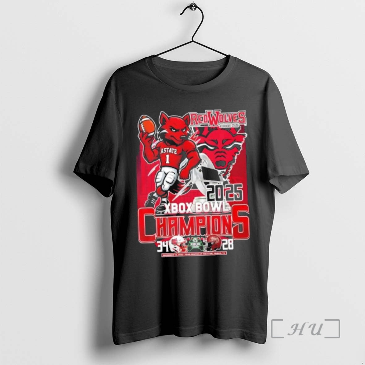 Trending 2025 Xbox Bowl Champions Red Wolves Arkansas - Adult & Kids T-Shirts, Sweatshirts & Hoodies apparel design preview 1