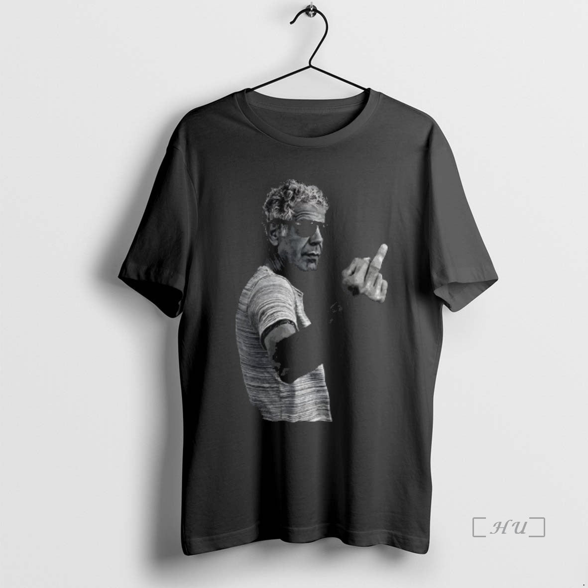 Trending Anthony Bourdain Middle Finger Photo Vintage - Adult & Kids T-Shirts, Sweatshirts & Hoodies apparel design preview 1
