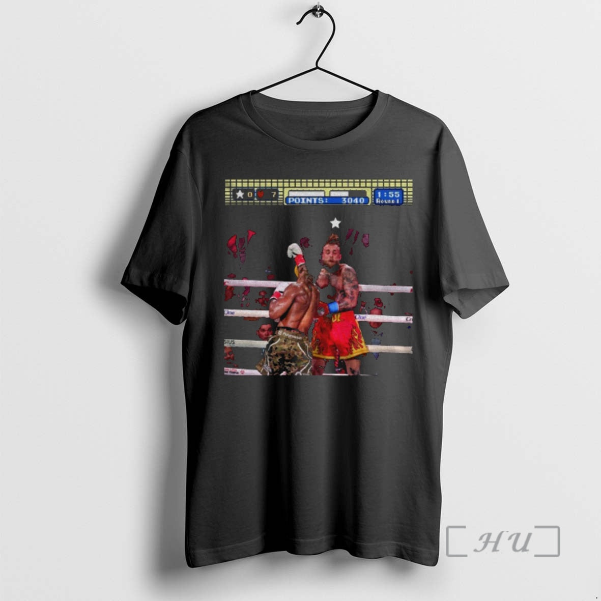 Trending Anthony Joshua Punch Out Level 1 Glass Jaw - Adult & Kids T-Shirts, Sweatshirts & Hoodies apparel design preview 1