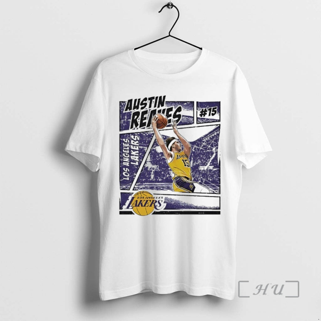 Trending Austin Reaves 15 Los Angeles Lakers - Adult & Kids T-Shirts, Sweatshirts & Hoodies apparel design preview 1