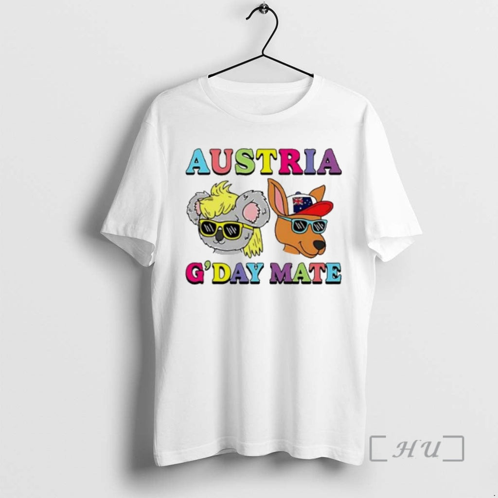 Trending Austria Gday Mate 2025 - Adult & Kids T-Shirts, Sweatshirts & Hoodies apparel design preview 1