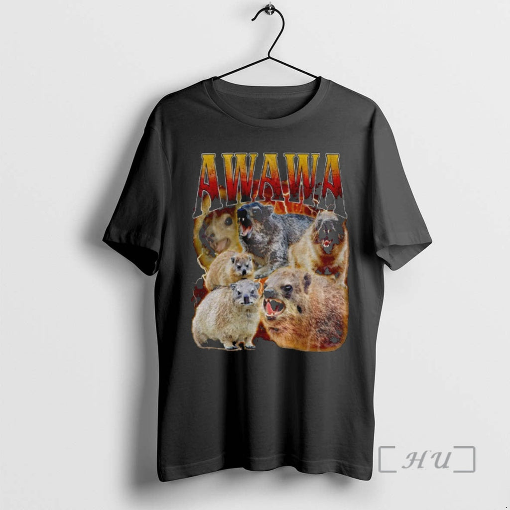 Trending Awawa Funny Animal Hyrax Meme - Adult & Kids T-Shirts, Sweatshirts & Hoodies apparel design preview 1