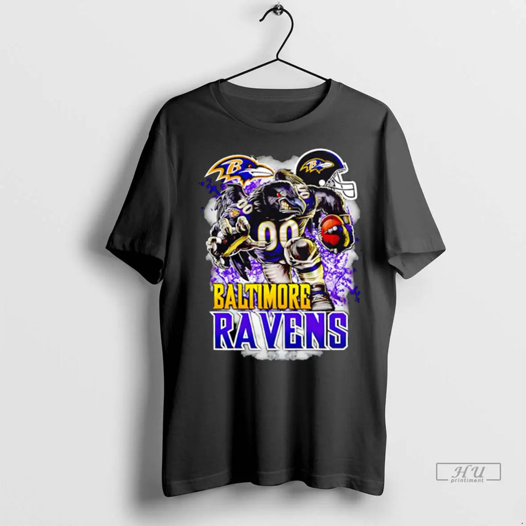 Trending Baltimore Ravens Football Mascot Art Graphic - Adult & Kids T-Shirts, Sweatshirts & Hoodies apparel design preview 1