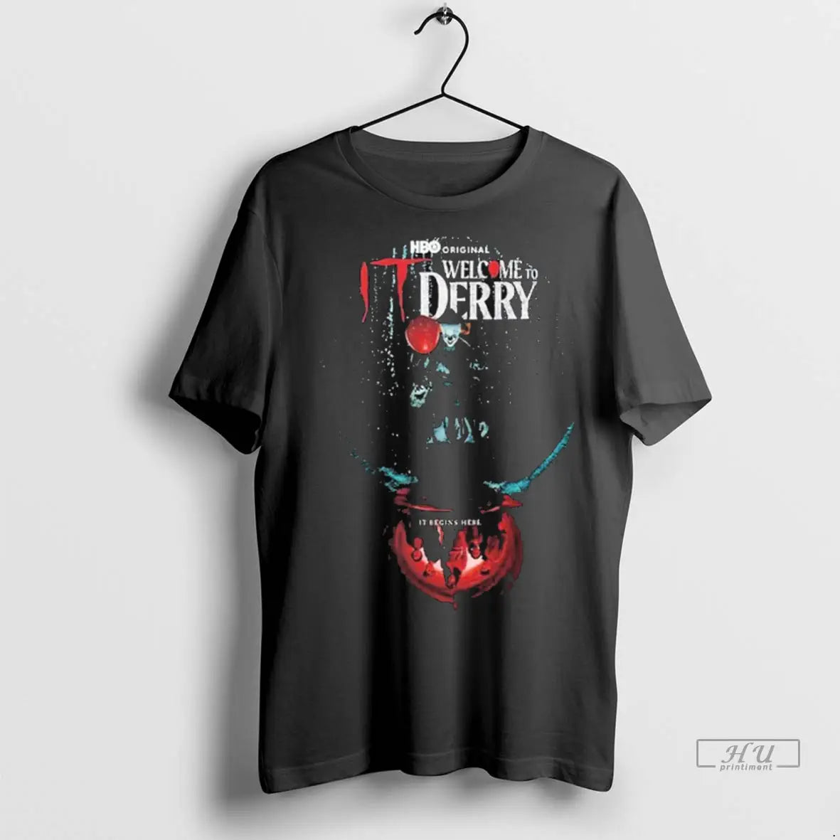 Trending Bill Skarsgard As Pennywise In The It - Adult & Kids T-Shirts, Sweatshirts & Hoodies apparel design preview 1