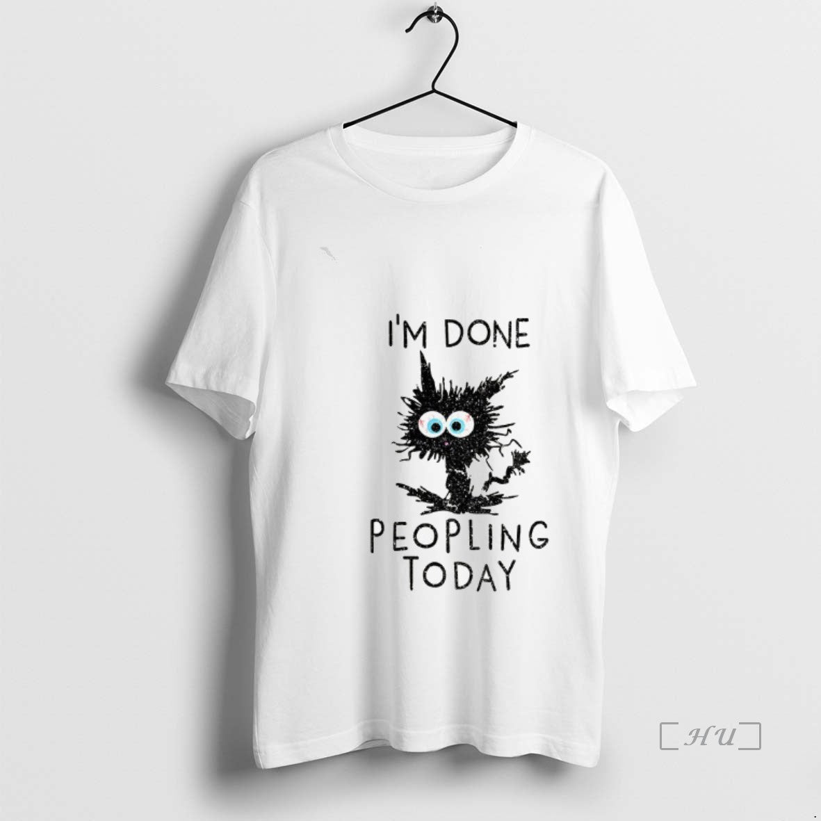 Trending Black Cat Im Done Peopling Today - Adult & Kids T-Shirts, Sweatshirts & Hoodies apparel design preview 1