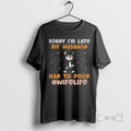 Trending Black Cat Sorry Im Late My Husband Had Poop - Adult & Kids T-Shirts, Sweatshirts & Hoodies apparel design preview 1
