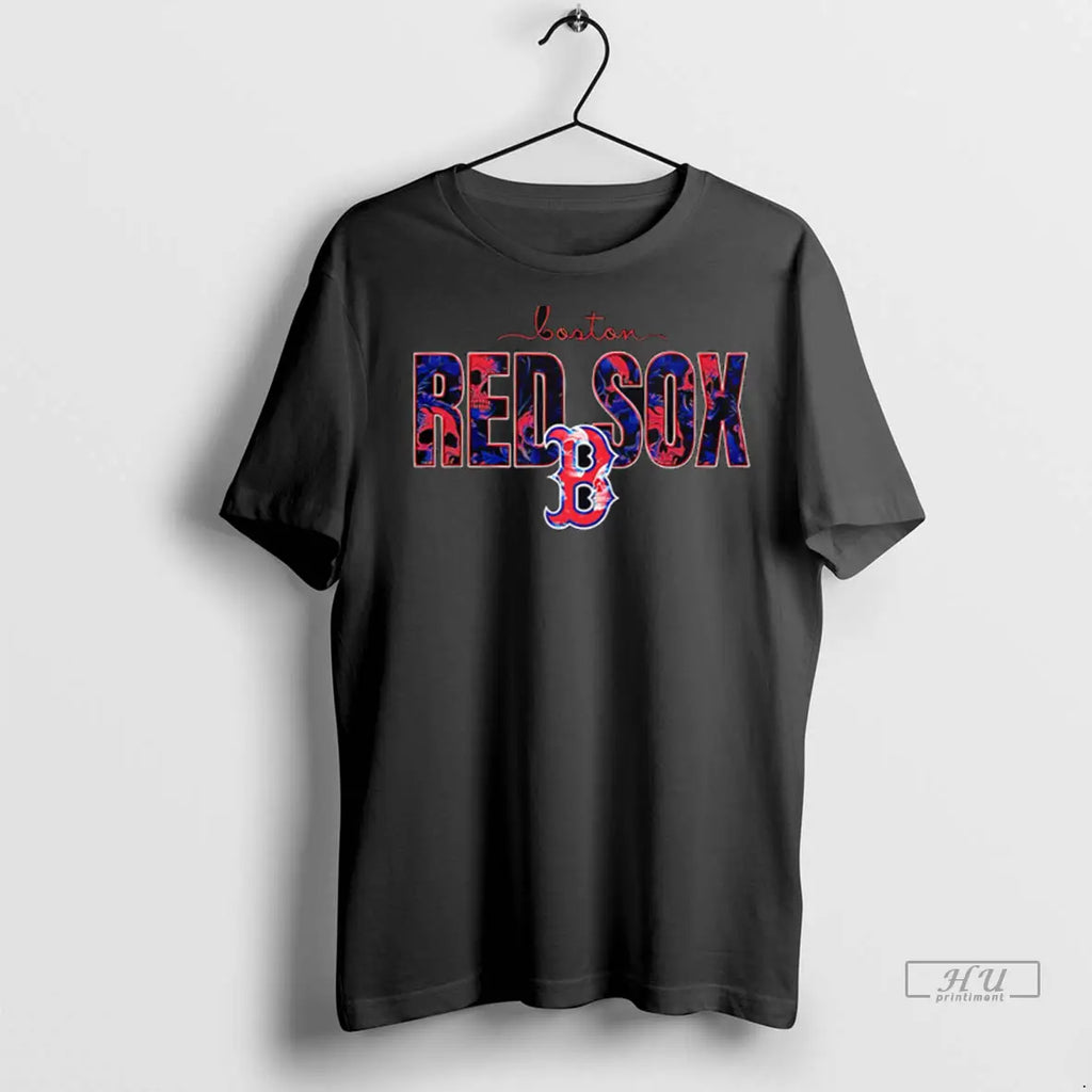 Trending Boston Red Sox Floral Graphic Baseball - Adult & Kids T-Shirts, Sweatshirts & Hoodies apparel design preview 1