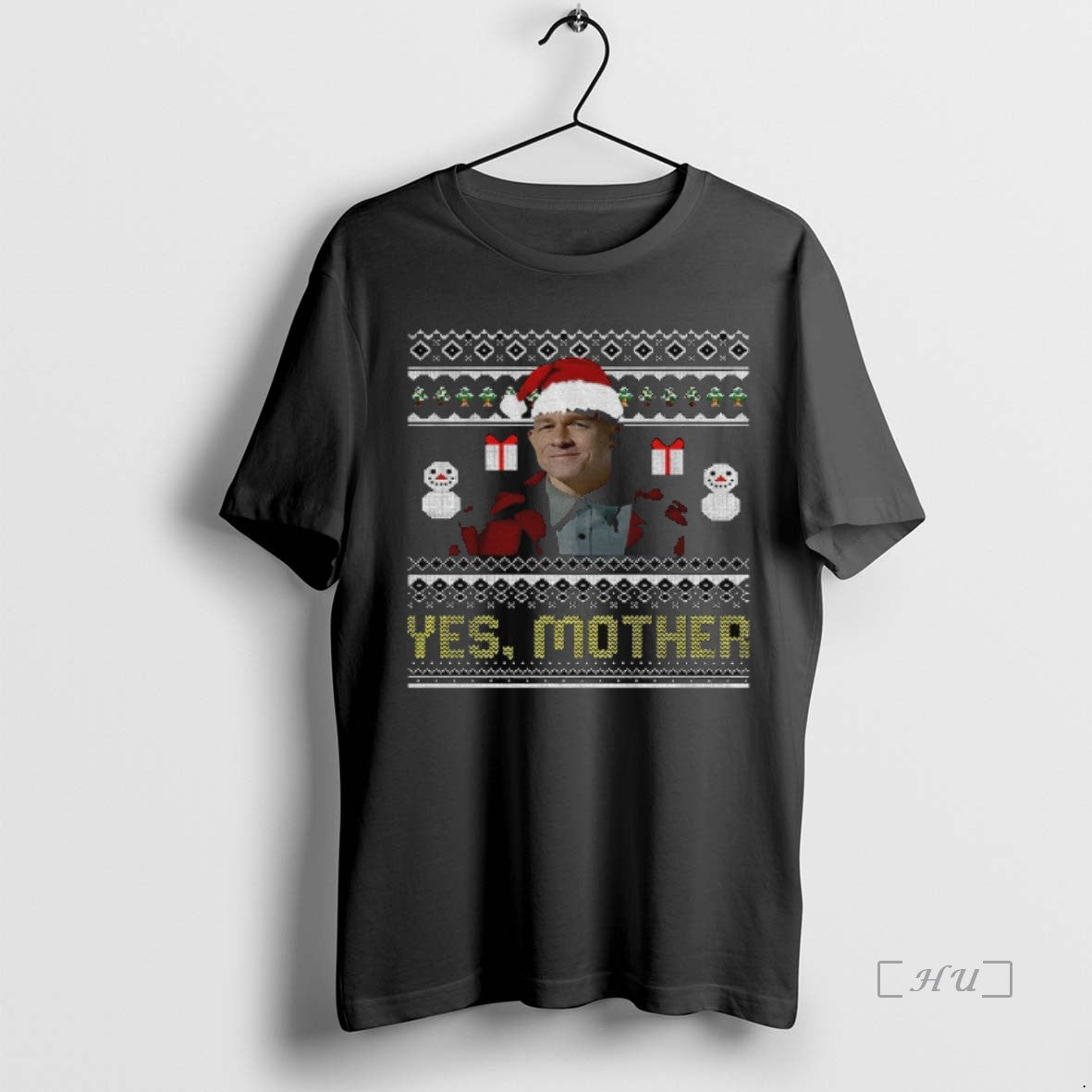 Trending Charlie Ed Gein Santa Hat Yes Mother Merry - Adult & Kids T-Shirts, Sweatshirts & Hoodies apparel design preview 1