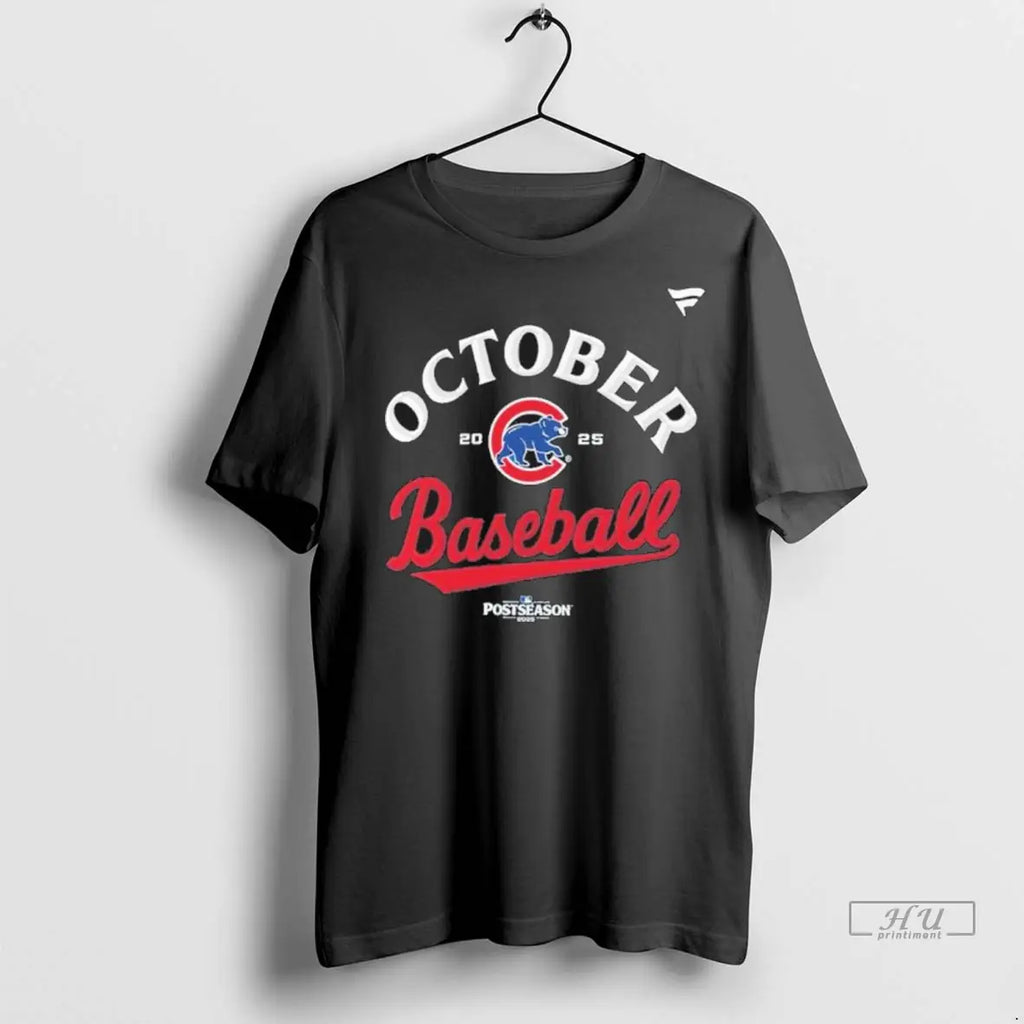 Trending Chicago Cubs October Baseball Nl Wild Card - Adult & Kids T-Shirts, Sweatshirts & Hoodies apparel design preview 1