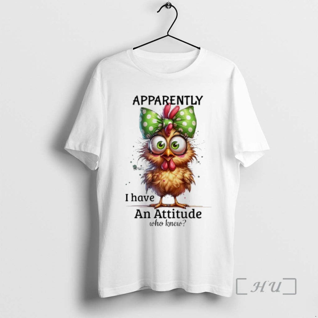 Trending Chicken Dotted Bow Apparently I Have - Adult & Kids T-Shirts, Sweatshirts & Hoodies apparel design preview 1