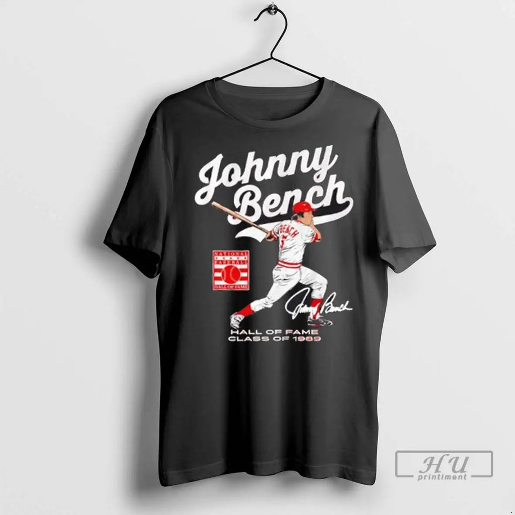 Trending Cincinnati Reds Johnny Bench National - Adult & Kids T-Shirts, Sweatshirts & Hoodies apparel design preview 1