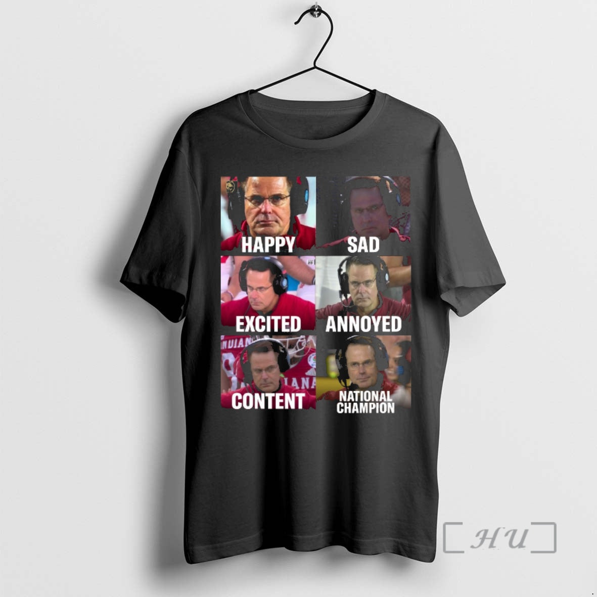Trending Curt Cignetti Happy Sad Excited Annoyed - Adult & Kids T-Shirts, Sweatshirts & Hoodies apparel design preview 1