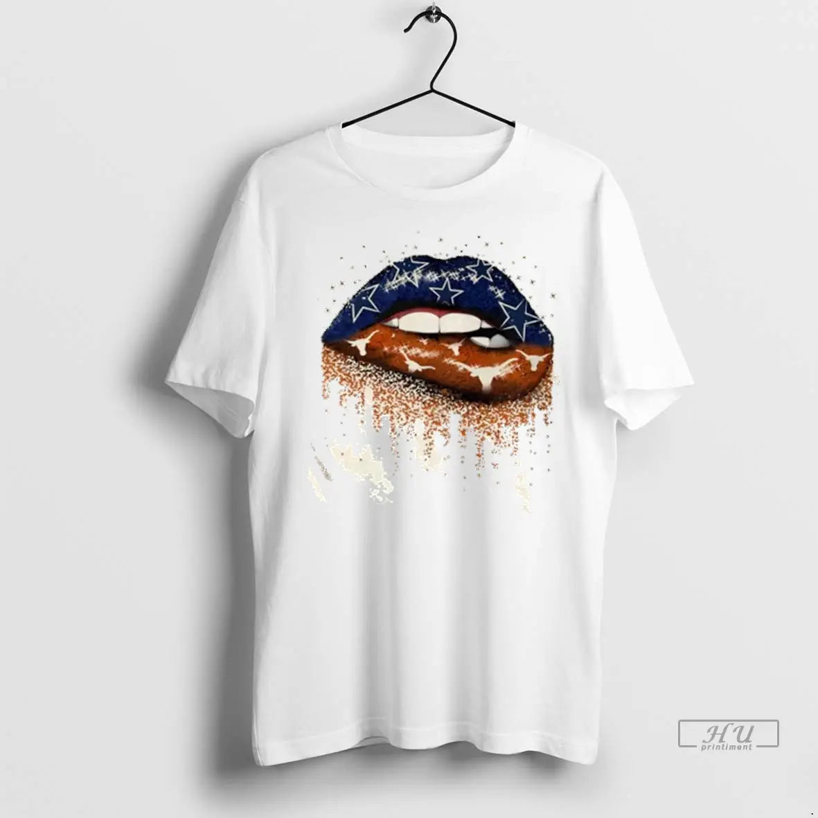 Trending Dallas Cowboys X Texas Longhorns Lips - Adult & Kids T-Shirts, Sweatshirts & Hoodies apparel design preview 1