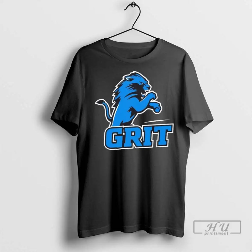 Trending Detroit Lions Football Grit Logo - Adult & Kids T-Shirts, Sweatshirts & Hoodies apparel design preview 1