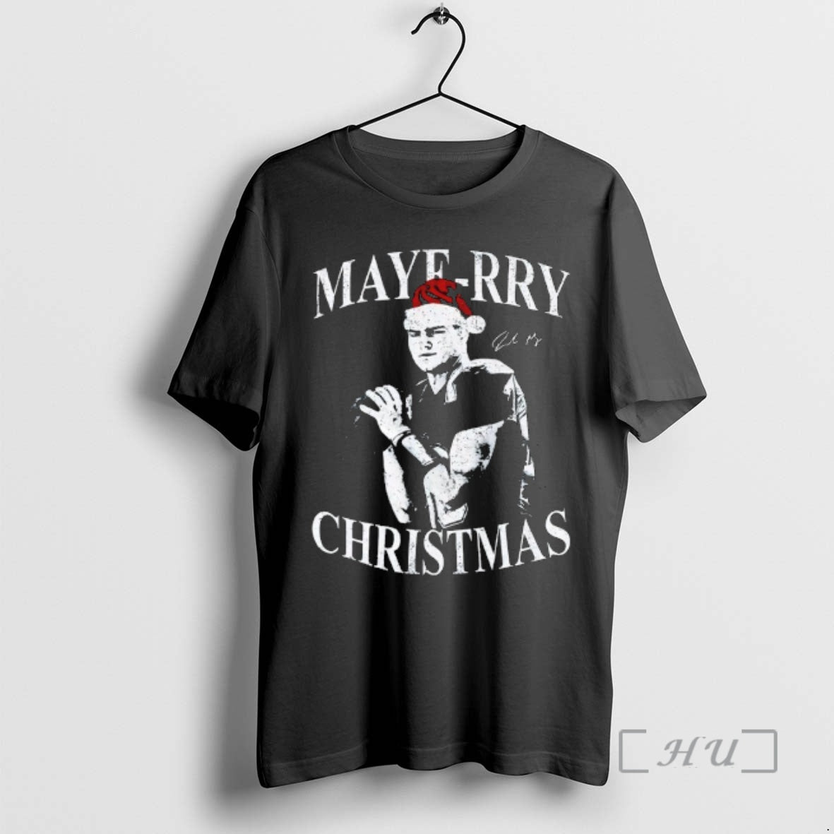 Trending Drake Maye Santa Merry - Adult & Kids T-Shirts, Sweatshirts & Hoodies apparel design preview 1