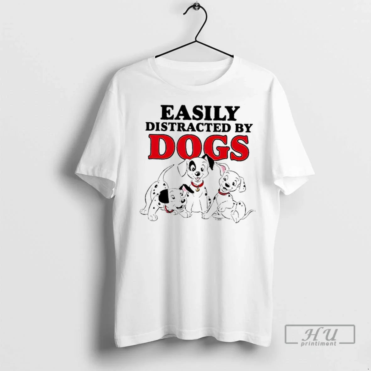 Trending Easily Distracted By Dogs Cute - Adult & Kids T-Shirts, Sweatshirts & Hoodies apparel design preview 1